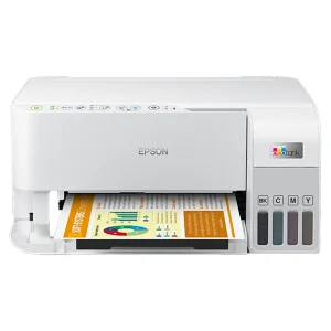 پرینتر جوهرافشان رنگی 3 کاره اپسون مدل EcoTank L3556 سایز A4 با قابلیت پرینت، اسکن و کپی، اتصال Wi-Fi و USB