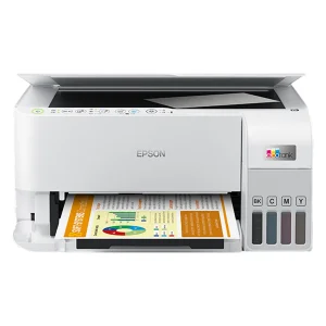 پرینتر جوهرافشان رنگی 3 کاره اپسون مدل EcoTank L3556 سایز A4 با قابلیت پرینت، اسکن و کپی، اتصال Wi-Fi و USB