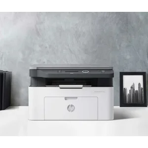 پرینتر لیزری 3 کاره اچ‌پی مدل LaserJet MFP 136a با قابلیت پرینت، اسکن و کپی، اتصال USB و نمایشگر