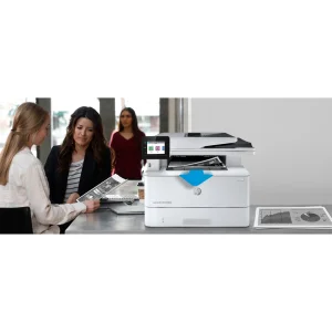 پرینتر اچ پی تک رنگ چهار کاره با چاپ لیزری مدل LaserJet Pro MFP M428fdn، سایز چاپ A4، قابلیت چاپ دو رو، چاپ فایل‌های فلش مموری از طریق USB، مجهز به پورت شبکه، دارای صفحه نمایش LCD