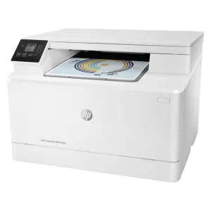 پرینتر اچ‌ پی رنگی سه کاره با چاپ لیزری مدل LaserJet Pro MFP M182n، سایز چاپ A4، قابلیت چاپ دو رو