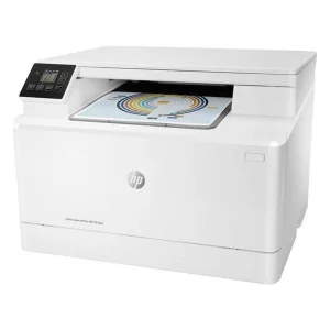 پرینتر اچ‌ پی رنگی سه کاره با چاپ لیزری مدل LaserJet Pro MFP M182n، سایز چاپ A4، قابلیت چاپ دو رو