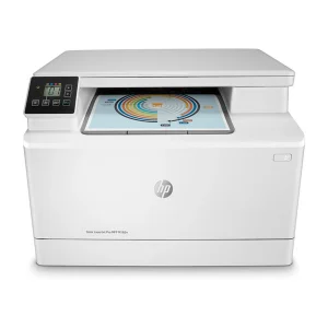 پرینتر اچ‌ پی رنگی سه کاره با چاپ لیزری مدل LaserJet Pro MFP M182n، سایز چاپ A4، قابلیت چاپ دو رو