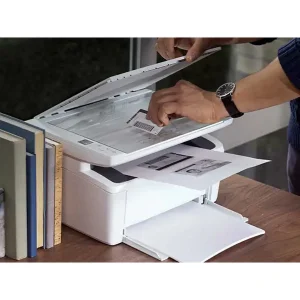 پرینتر اچ‌پی تک رنگ سه کاره با چاپ لیزری مدل LaserJet MFP M141w، سایز چاپ A4، مجهز به نرم افزار واسط ارتباطی (API)