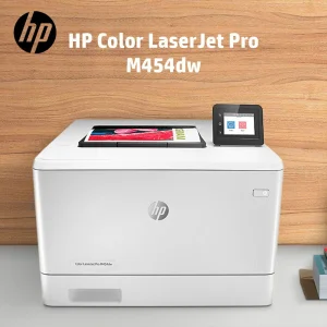 پرینتر اچ پی رنگی تک کاره با چاپ لیزری مدل Color LaserJet Pro M454dw، سایز چاپ A4، قابلیت چاپ دو رو