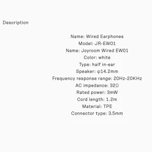 هندزفری جوی روم مدل JR-EW01