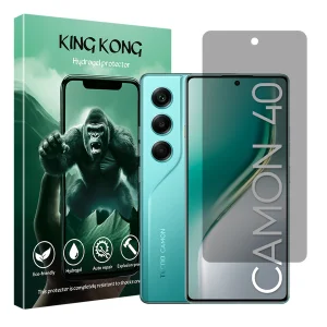 محافظ صفحه نمایش حریم شخصی کینگ کونگ  مدل هیدروژلی مناسب برای گوشی موبایل تکنو Camon 40