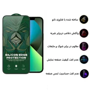 محافظ صفحه نمایش اپیکوی مدل Silicon Edges Privacy  مناسب برای گوشی موبایل اپل iPhone 16e / 13 / 13 Pro/ 14