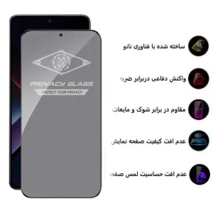 محافظ صفحه نمایش حریم شخصی اپیکوی مدل Privacy مناسب برای گوشی موبایل شیائومی Poco X7 Pro / X6 Pro / Redmi Note 14 / turbo 4