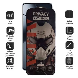 محافظ صفحه نمایش حریم شخصی اپیکوی مدل Alpha مناسب برای گوشی موبایل شیائومی 14T Pro/14T/Redmi K70 Ultra/Redmi X6 Pro