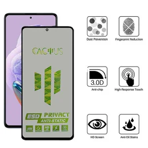 محافظ صفحه نمایش حریم شخصی اِپیکوی مدل Cactus-ESD-Privacy مناسب برای گوشی موبایل شیائومی Redmi Note 12 Pro Plus / Note 12 Turbo / Note 12 Pro / Note 12 5G / Note 12 4G /Note 12 (china)