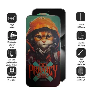 محافظ صفحه نمایش حریم شخصی اپیکوی مدل Privacy Hoodie Cat مناسب برای گوشی موبایل هوآوی  Nova 9 SE/ Nova 10 SE/ Nova 11 SE/ Nova 12/ Nova 12 Lite/ Nova 12i/ Nova 12 SE/ honor 50 Se