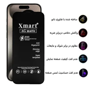 محافظ صفحه نمایش مات اپیکوی مدل Xmart Ag Matte مناسب برای گوشی موبایل اپل iphone 15 Pro Max