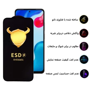 محافظ صفحه نمایش اپیکوی مدل ESD مناسب برای گوشی موبایل شیائومی Redmi Note 11 Global/4G / Note 11S 4G (Global)/Note 10 4G (Global)/Note 10S/Note 11 SE (India)