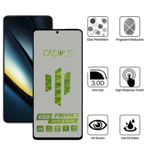 محافظ صفحه نمایش حریم شخصی اپیکوی مدل Cactus-ESD-Privacy مناسب برای گوشی موبایل شیائومی Xiaomi Poco F6 Pro / Xiaomi Poco F6 / Xiaomi Redmi Turbo 3