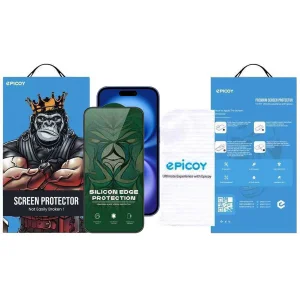 محافظ صفحه نمایش حریم شخصی اپیکوی مدل Silicon Edges Privacy مناسب برای گوشی موبایل اپل iPhone 16 / iPhone 15
