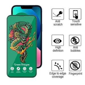 محافظ صفحه نمایش اپیکوی مدل Green Dragon ExplosionProof  مناسب برای گوشی موبایل اپل iPhone 16e / 13 / 13 Pro/ 14