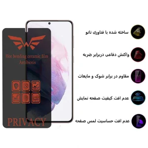 محافظ صفحه نمایش حریم شخصی اپیکوی مدل  Nano-Privacy مناسب برای گوشی موبایل سامسونگ Galaxy S21 Plus / S20 Plus