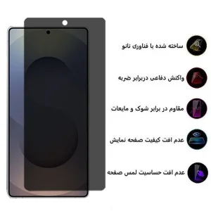 محافظ صفحه نمایش حریم شخصی اپیکوی مدل Hydrogel-Privacy مناسب برای گوشی موبایل سامسونگ  Galaxy S25 Ultra