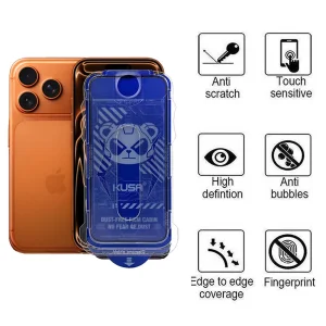 محافظ صفحه نمایش  اپیکوی مدل Kusa Easy install Kit مناسب برای گوشی موبایل اپل iPhone 17 Pro/ 17 / 16 Pro به همراه کیت نصب