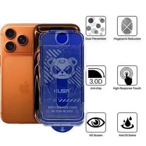 محافظ صفحه نمایش  اپیکوی مدل Kusa Easy install Kit مناسب برای گوشی موبایل اپل iPhone 17 Pro/ 17 / 16 Pro به همراه کیت نصب