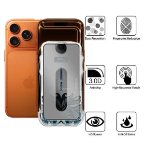 محافظ صفحه نمایش حریم شخصی اپیکوی مدل Lion Privacy Easy Install مناسب برای گوشی موبایل اپل iPhone 17 Pro / 17 / 16 Pro  به همراه کیت نصب