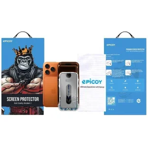 محافظ صفحه نمایش حریم شخصی اپیکوی مدل Lion Privacy Easy Install مناسب برای گوشی موبایل اپل iPhone 17 Pro / 17 / 16 Pro  به همراه کیت نصب