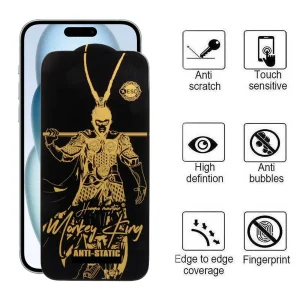 محافظ صفحه نمایش اپیکوی مدل Wukong ESD مناسب برای گوشی موبایل اپل iPhone 15/16/14 Pro
