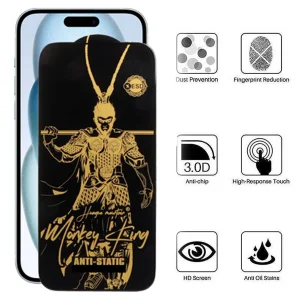 محافظ صفحه نمایش اپیکوی مدل Wukong ESD مناسب برای گوشی موبایل اپل iPhone 15/16/14 Pro