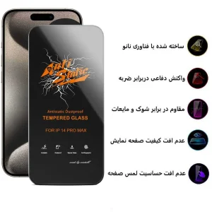 محافظ صفحه نمایش اپیکوی مدل AntiStatic DustProof مناسب برای گوشی موبایل اپل iPhone 15 Pro