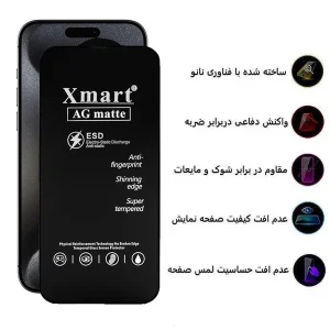 محافظ صفحه نمایش مات اپیکوی مدل Xmart Ag Matte مناسب برای گوشی موبایل اپل iphone 15 Pro