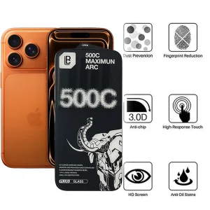 محافظ صفحه نمایش اپیکوی مدل 500C Maximum ARC مناسب برای گوشی موبایل اپل iPhone 17 Pro / 17 /16 Pro