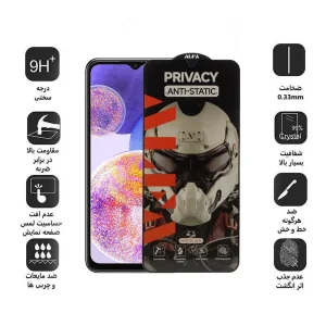 محافظ صفحه نمایش حریم شخصی اپیکوی مدل Alpha مناسب برای گوشی موبایل سامسونگ  Galaxy A23 / A13 / A12 / A32 5G / M12 / M32 5G