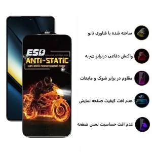 محافظ صفحه نمایش اپیکوی مدل  Fiery ESD مناسب برای گوشی موبایل شیائومی Poco F6 Pro/ Poco F6/ Redmi Turbo 3