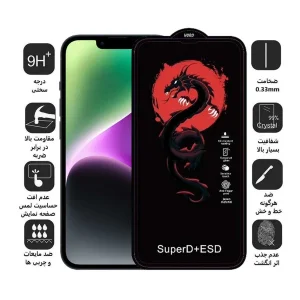 محافظ صفحه نمایش اِپیکوی مدل Dragon ESD مناسب برای گوشی موبایل اپل iPhone 16e / 13 / 13 Pro / 14