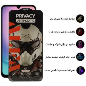 محافظ صفحه نمایش حریم شخصی اپیکوی مدل Alpha مناسب برای گوشی موبایل سامسونگ Galaxy A24/A15/A25/M34/F34