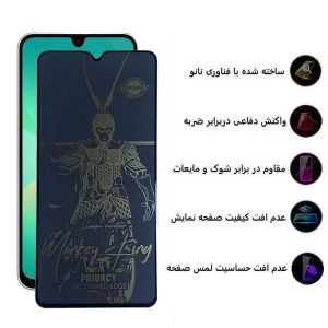 محافظ صفحه نمایش حریم شخصی اپیکوی مدل wukong privacy مناسب برای گوشی موبایل سامسونگ Galaxy A26 / A16