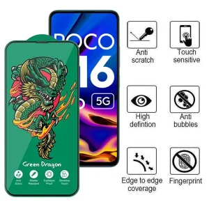 محافظ صفحه نمایش اپیکوی مدل Green Dragon ExplosionProof مناسب برای گوشی موبایل شیائومی Poco M6 Pro 5G/ Redmi 12 4G/5G / Redmi Note 12R 5G