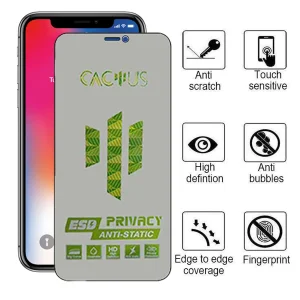 محافظ صفحه نمایش حریم شخصی اپیکوی مدل Cactus-ESD-Privacy مناسب برای گوشی موبایل اپل iPhone 11 Pro Max / XS Max