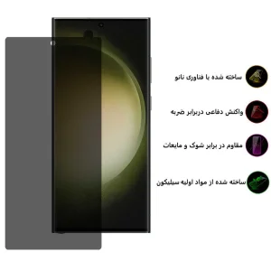 محافظ صفحه نمایش حریم شخصی اپیکوی مدل Hydrogel-Privacy مناسب برای گوشی موبایل سامسونگ Galaxy S22 Ultra/S23 Ultra