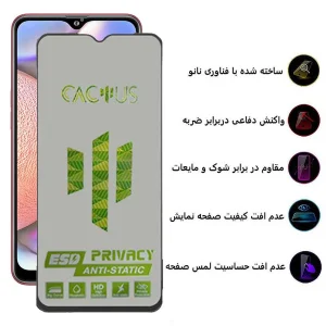 محافظ صفحه نمایش حریم شخصی اپیکوی مدل Cactus-ESD-Privacy مناسب برای گوشی موبایل سامسونگ Galaxy A10s