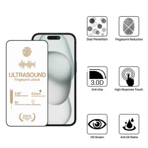 محافظ صفحه نمایش اپیکوی مدل UltraSound مناسب برای گوشی موبایل اپل iPhone 16/15/14 Pro