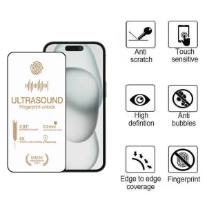 محافظ صفحه نمایش اپیکوی مدل UltraSound مناسب برای گوشی موبایل اپل iPhone 16/15/14 Pro