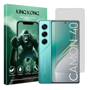 محافظ صفحه نمایش شفاف کینگ کونگ  مدل هیدروژلی مناسب برای گوشی موبایل تکنو Camon 40