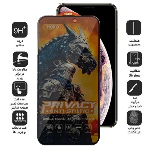 محافظ صفحه نمایش حریم شخصی اپیکوی مدل Knight Privacy مناسب برای گوشی موبایل اپل iPhone 11 Pro/ X/ XS