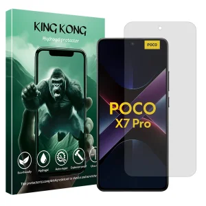 محافظ صفحه نمایش شفاف کینگ کونگ مدل هیدروژلی مناسب برای گوشی موبایل شیائومی Poco X7 Pro