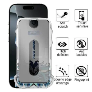 محافظ صفحه نمایش حریم شخصی اپیکوی مدل Lion Privacy Easy Install مناسب برای گوشی موبایل اپل iPhone 16 Pro Max به همراه کیت نصب