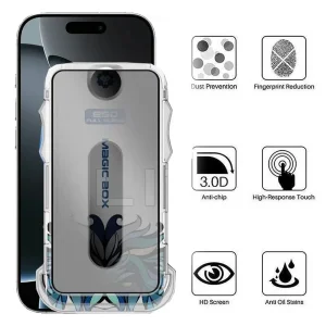 محافظ صفحه نمایش حریم شخصی اپیکوی مدل Lion Privacy Easy Install مناسب برای گوشی موبایل اپل iPhone 16 Pro Max به همراه کیت نصب