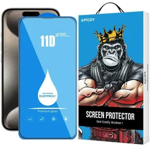محافظ صفحه نمایش 11D اپیکوی مدل Blue ESD مناسب برای گوشی موبایل اپل iPhone 15 Pro