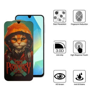 محافظ صفحه نمایش حریم شخصی اپیکوی مدل Privacy Hoodie Cat مناسب برای گوشی موبایل سامسونگ Galaxy A26/A16